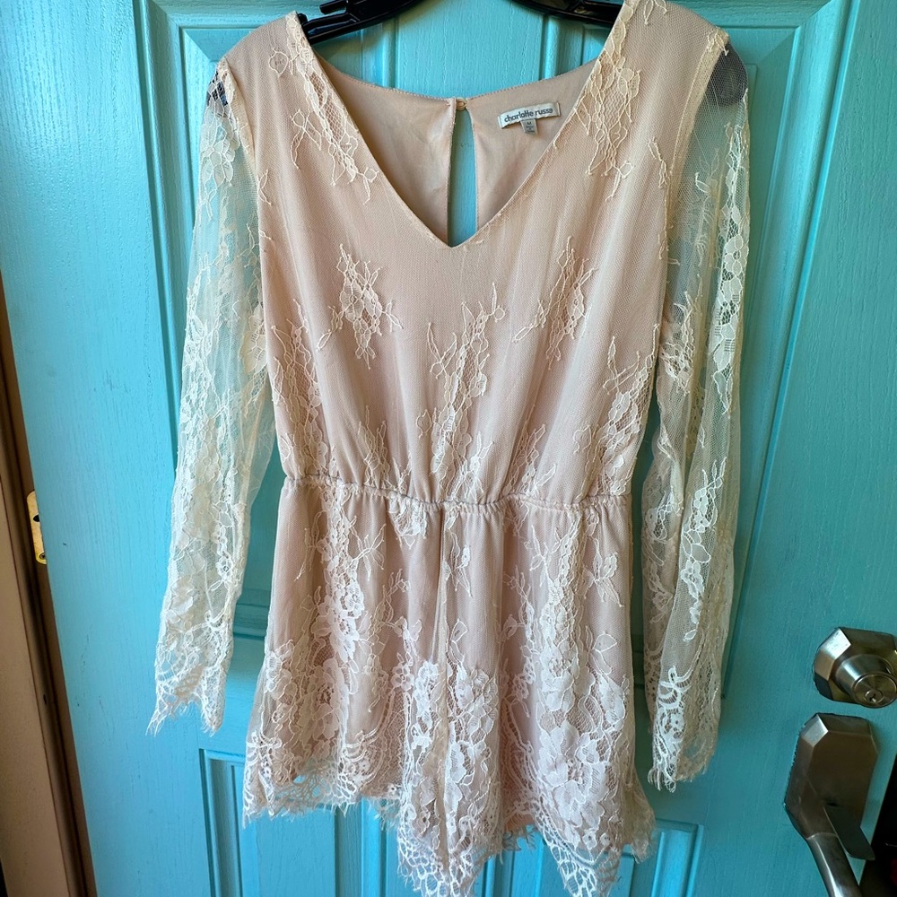 Blush Lace Romper